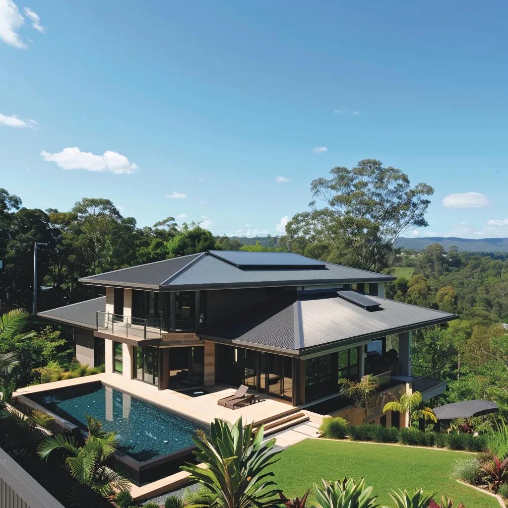 Colourbond roofing on a modern Lismore home, showcasing energy efficiency and aesthetic appeal