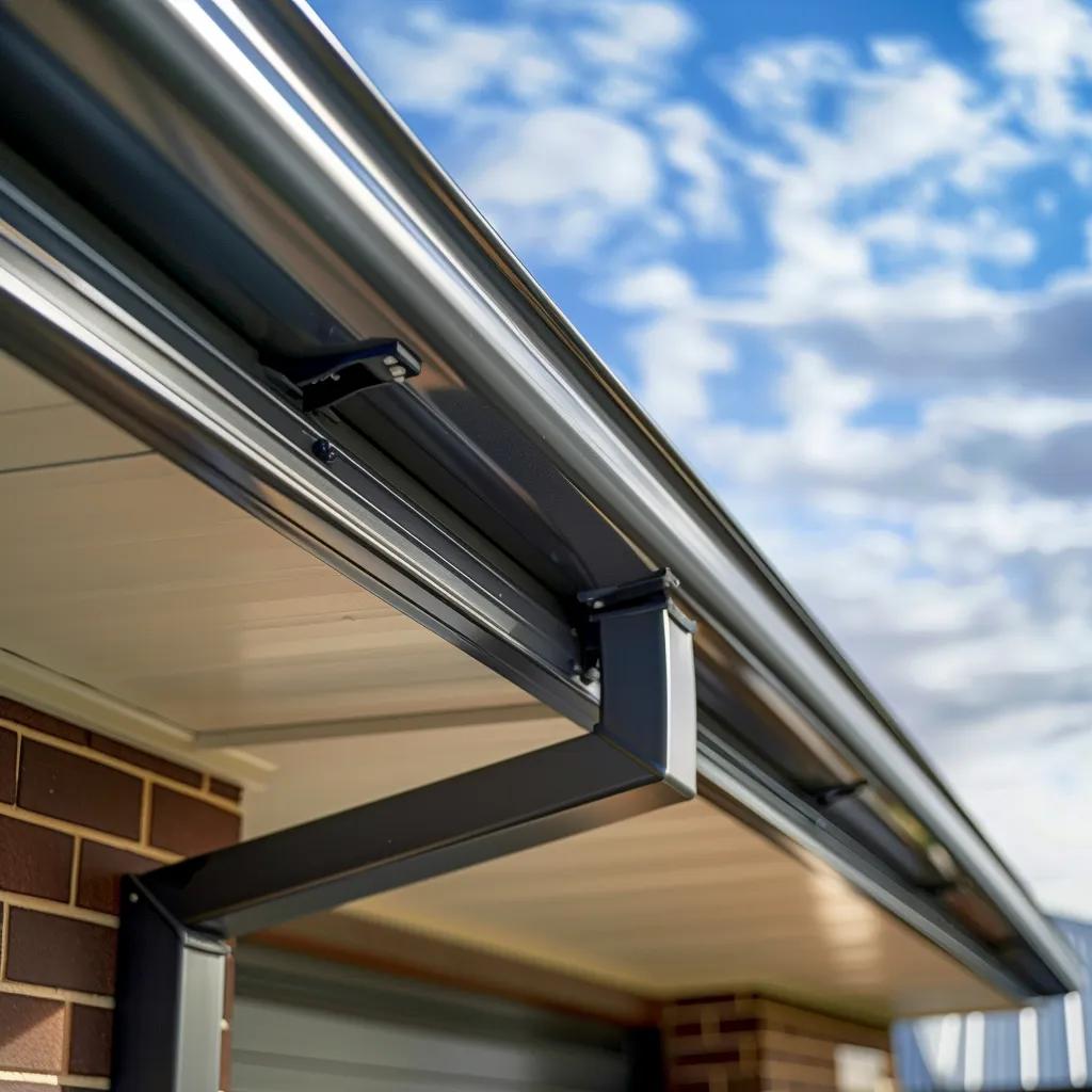 Newly installed Colorbond guttering system on a house, highlighting effective drainage solutions in Lismore