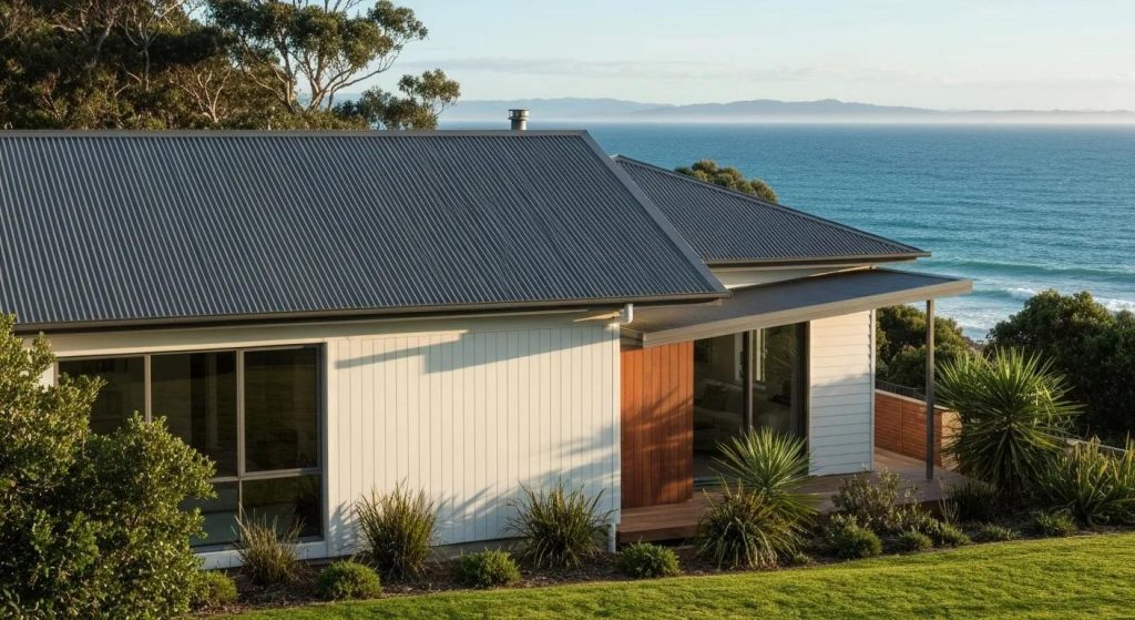 Modern home featuring a Colorbond metal roof in a coastal Alstonville setting